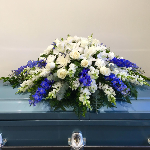 Blue Heaven Large Casket Spray