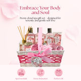 Peony Cloud Premium Pink Spa Gift Basket